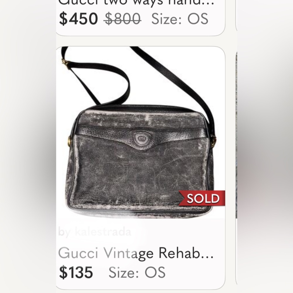 Rehab Gucci Bag with rubbing Likely can be fixed if you know how or by a cobbler - Picture 11 of 11